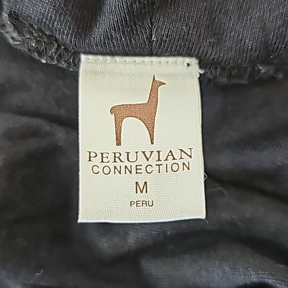 Peruvian Connection Womens Sz M Fonteyn Black Whimsigoth Fairy Grunge Midi Dress - Picture 3 of 12